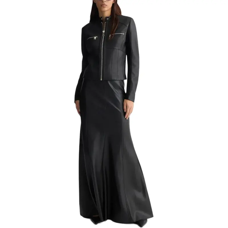 LIU·JO Leather Biker Jacket-1