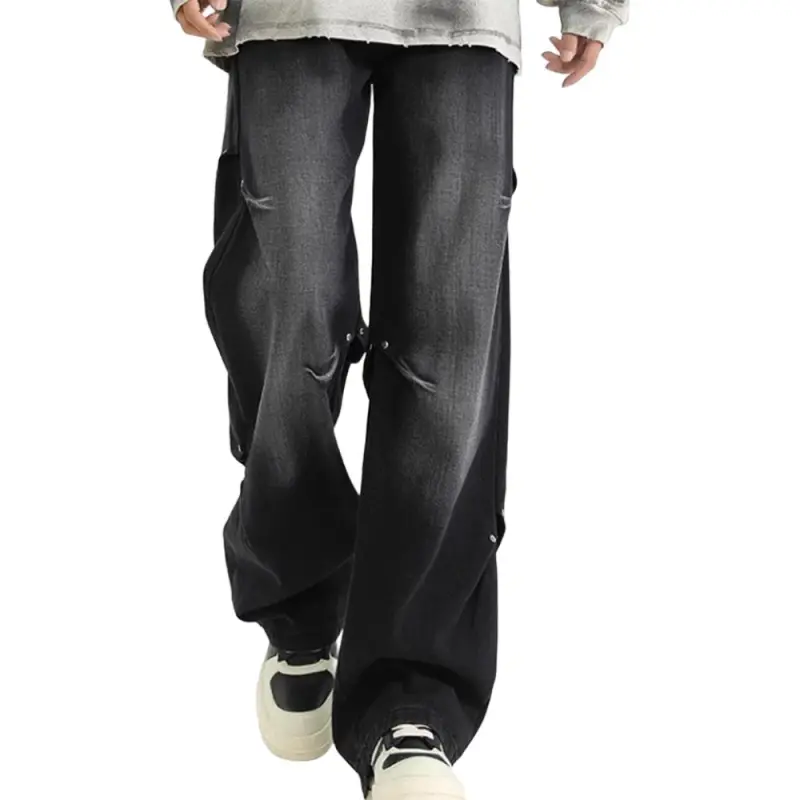 PAINT STAIN Jeans Unisex Dark Purple-66