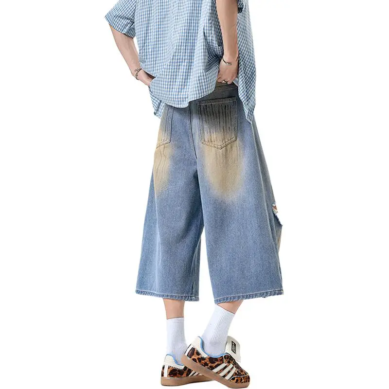 NOAHGIGI Denim Shorts Unisex Blue-3