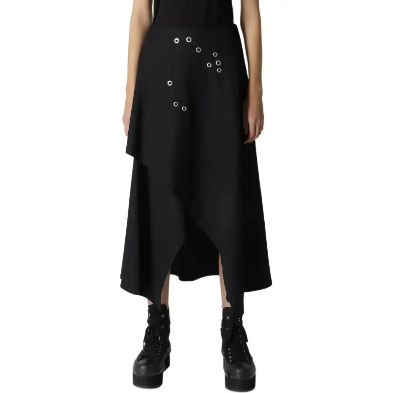 Yohji Yamamoto Denim Long Skirt Women's Black-3