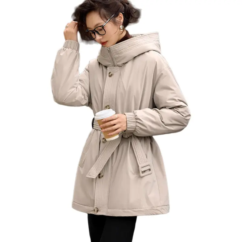 Mo Han Yi Mei Puffer Jacket Women's Light Khaki-4