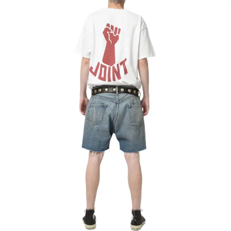 Bowwow SS25 DENIM CUT OFF SHORTS Denim Shorts Unisex-4
