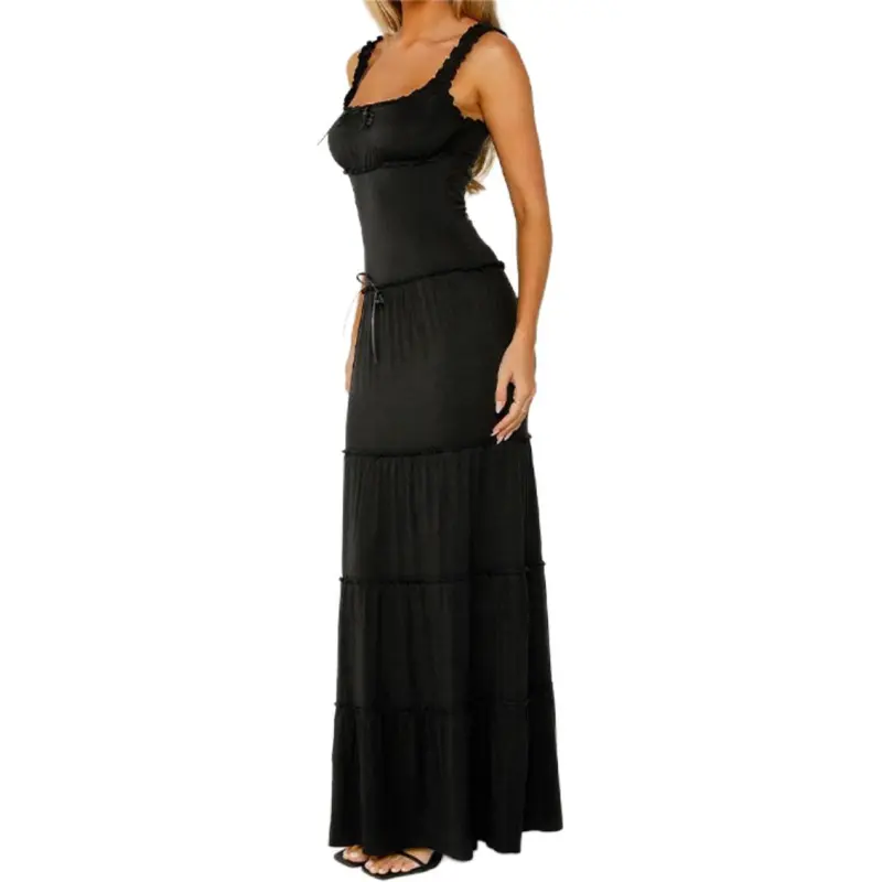 GOSO Slip Dresses Women's Black-4