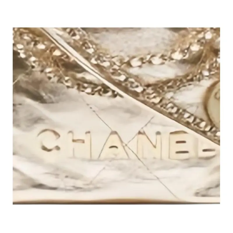 CHANEL 22Bag Cow Leather Shoulder Bag Mini Women's Champagne Gold-4