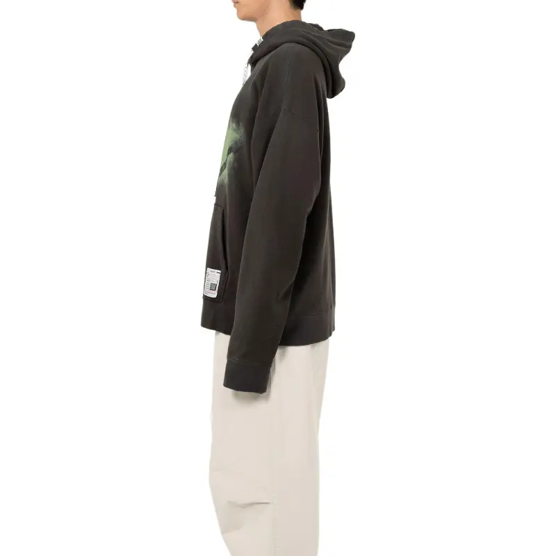 Maison Mihara Yasuhiro Smiely Face print Distressed Hoodie-5