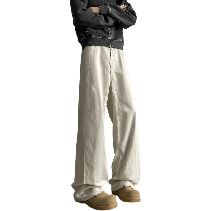 NEVER RULE Casual Pants Unisex Coffee-10