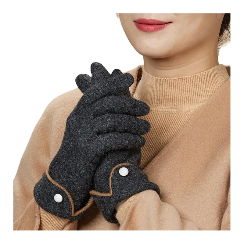H YXIANG Knit Gloves Women's-4