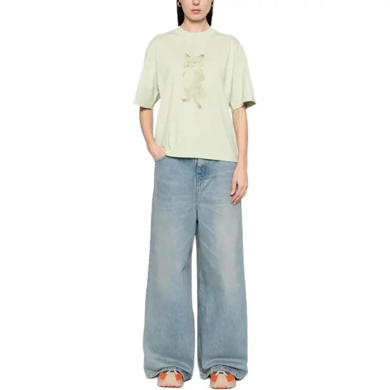 Maison Kitsuné Lady Fox print T shirt-1