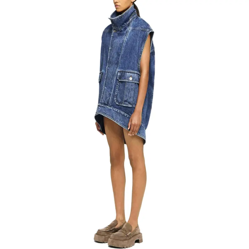 JW Anderson High neck Denim Gilet-1
