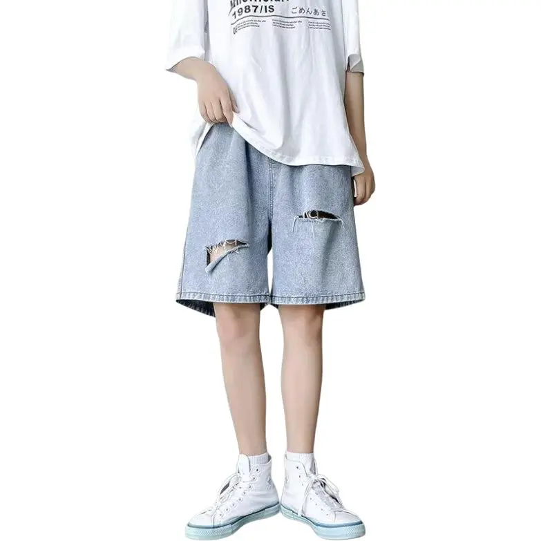 CORNILOT Denim Shorts Unisex Light Blue-3