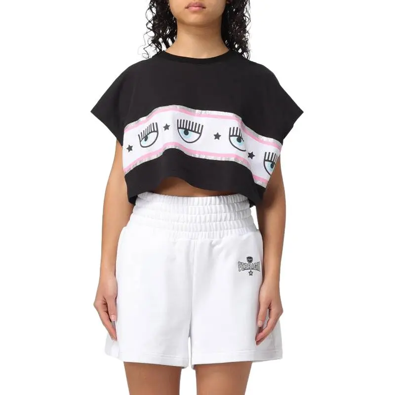 CHIARA FERRAGNI Maxi Logo Mania Crewneck T-Shirt-2