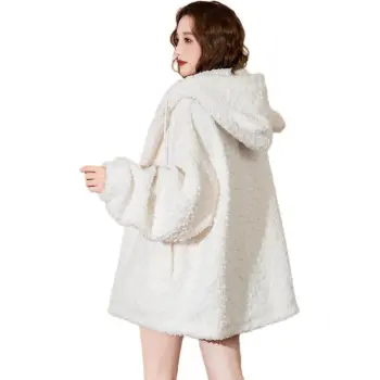 Tonlion Velvet feel Coat Women's Ecru
