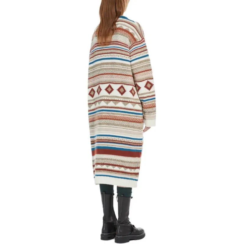 WEEKEND MaxMara Stripe Detailed Open Front Cardigan-2