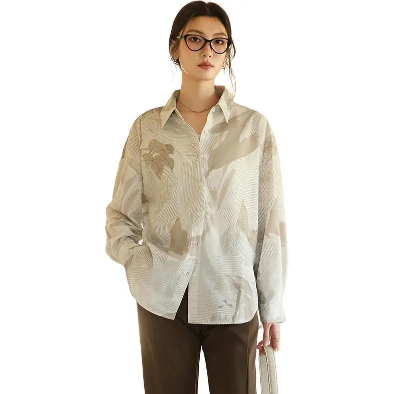 La Chapelle Shirt Women's Silhouette Flower-2