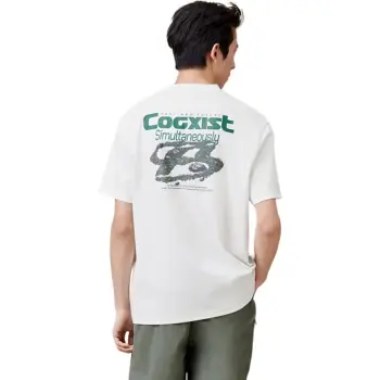 GXG T Shirts Men Raw White