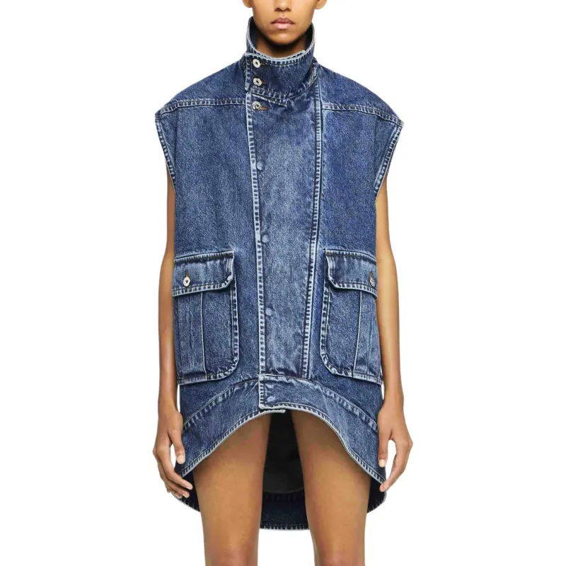 JW Anderson High neck Denim Gilet-3