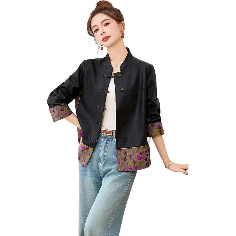 Fele.d Cropped Coat Women's Black-3
