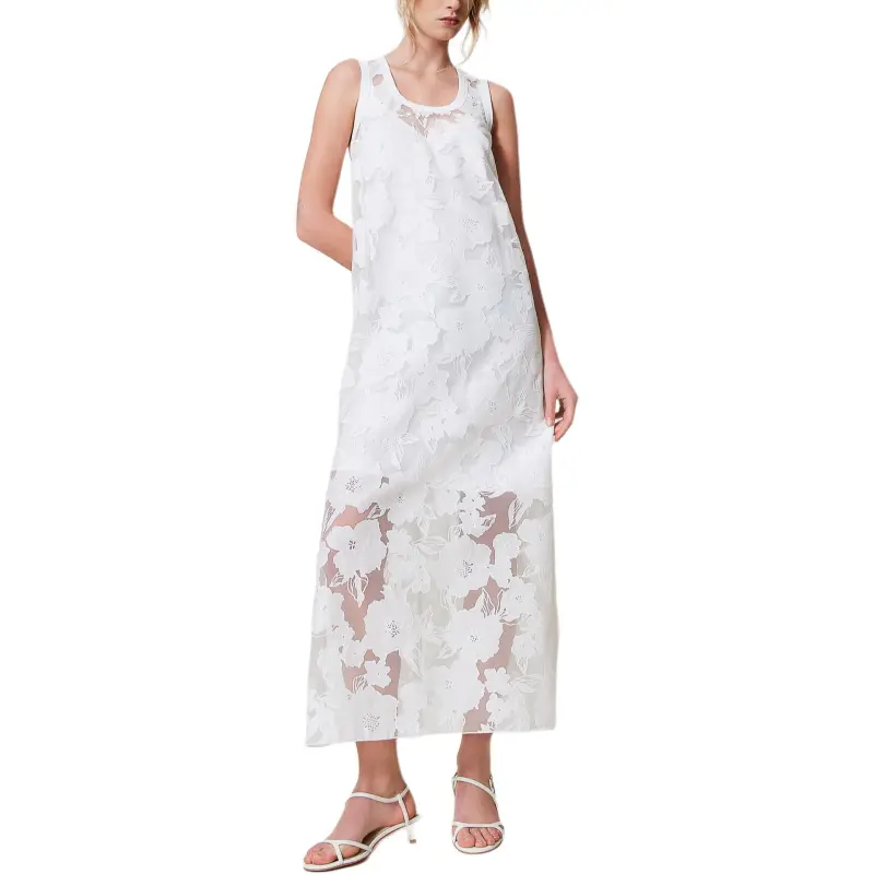 Twinset Floral embroidered Organza Dress-1