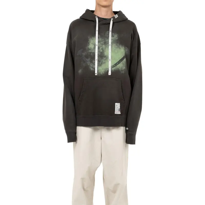 Maison Mihara Yasuhiro Smiely Face print Distressed Hoodie-2