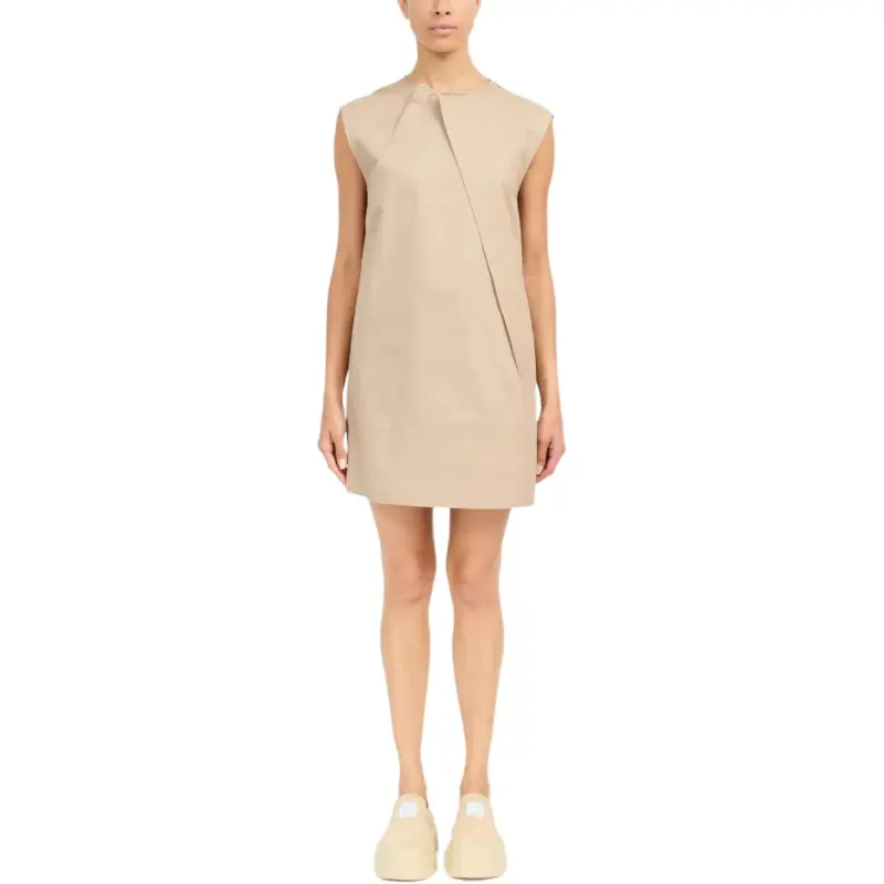 MM6 Maison Margiela Pleat detail Cap Sleeved Dress-1