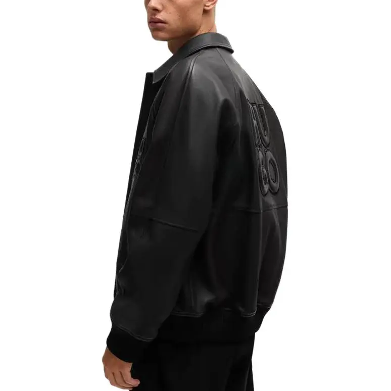 HUGO BOSS FW24 Leather Jacket Men's Black-2