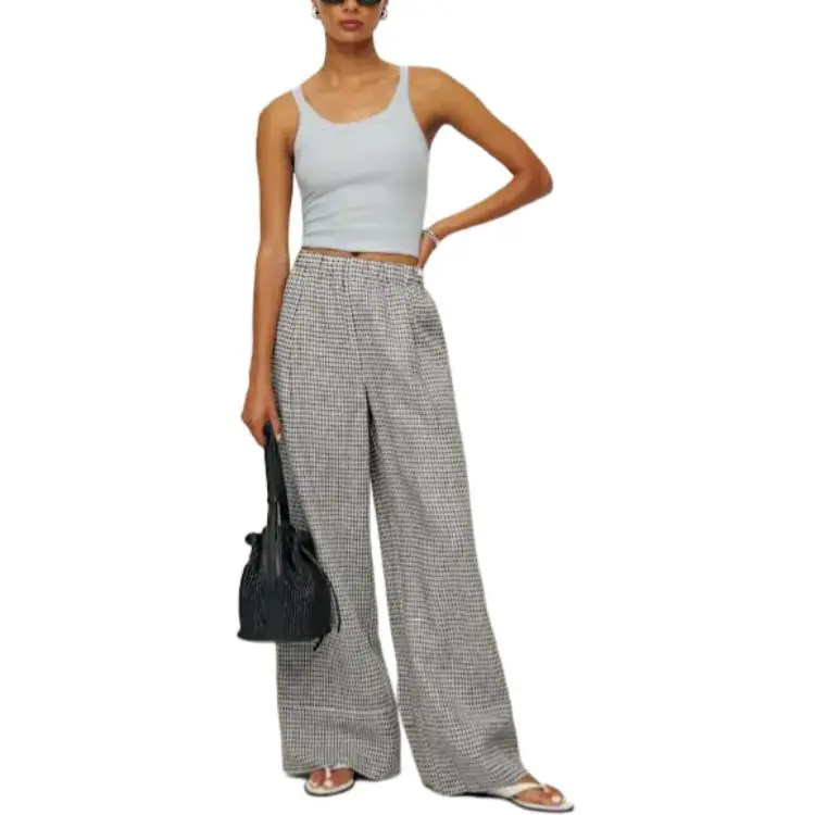 REFORMATION Fernando Linen Wide Leg Pant Casual Pants Women's-1