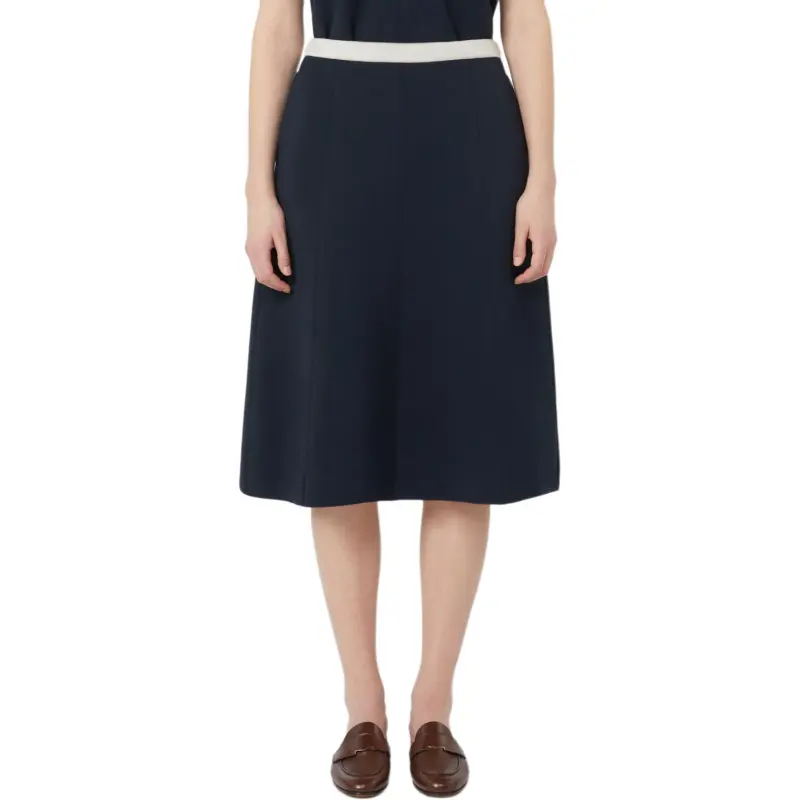 'S MAX MARA Casual Long Skirt Women's Marine Blue-2