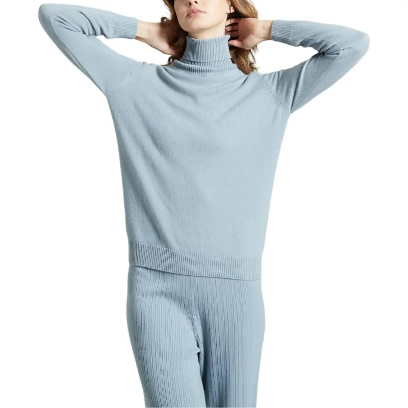 COLOMBO Cashmere Sweater Women's Light Blue-1