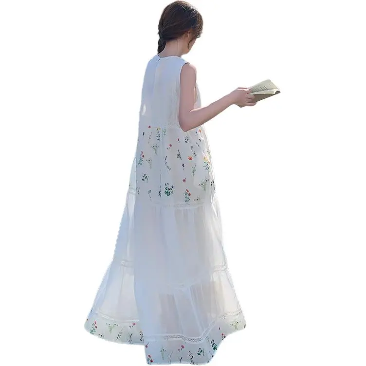 TEME Sleeveless Dresses Women's White-3