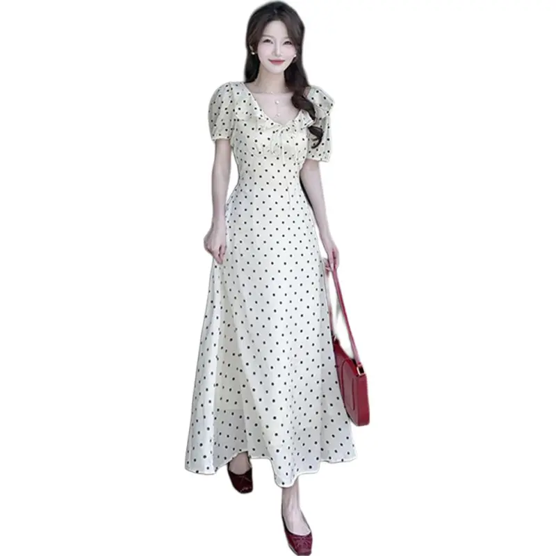Si Bei'er Short Sleeved Dress Women's White-4