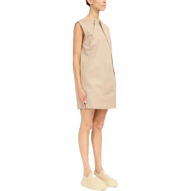 MM6 Maison Margiela Pleat detail Cap Sleeved Dress-2