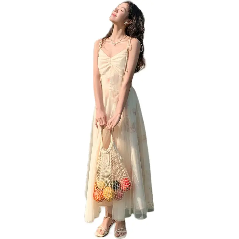 DX.DAXI Slip Dresses Women's Sun Orange-1