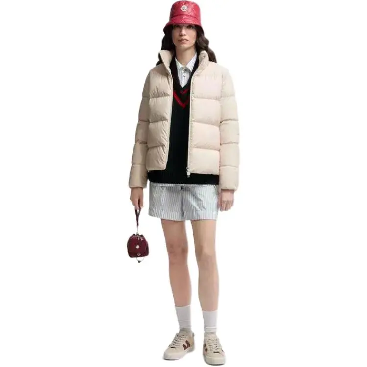 Moncler Down Jackets Women's Light Beige-1