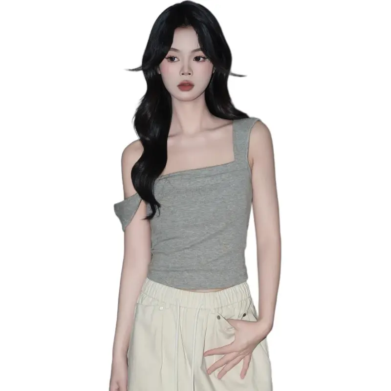 FOREVER 21 Tank Tops Women's Light Gray-1