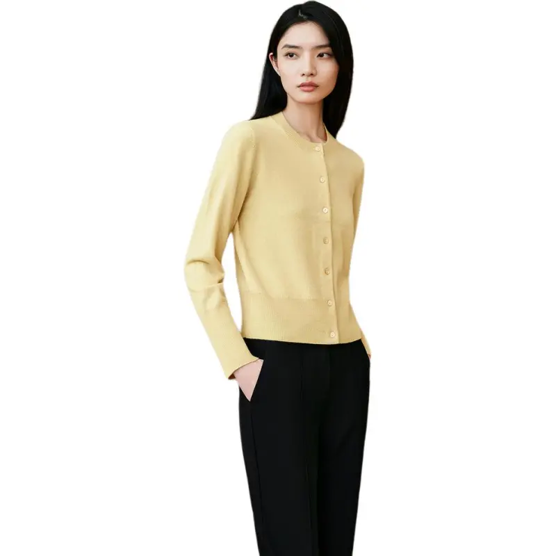 INSUN Cashmere Sweaters Women's Light Yellow-2