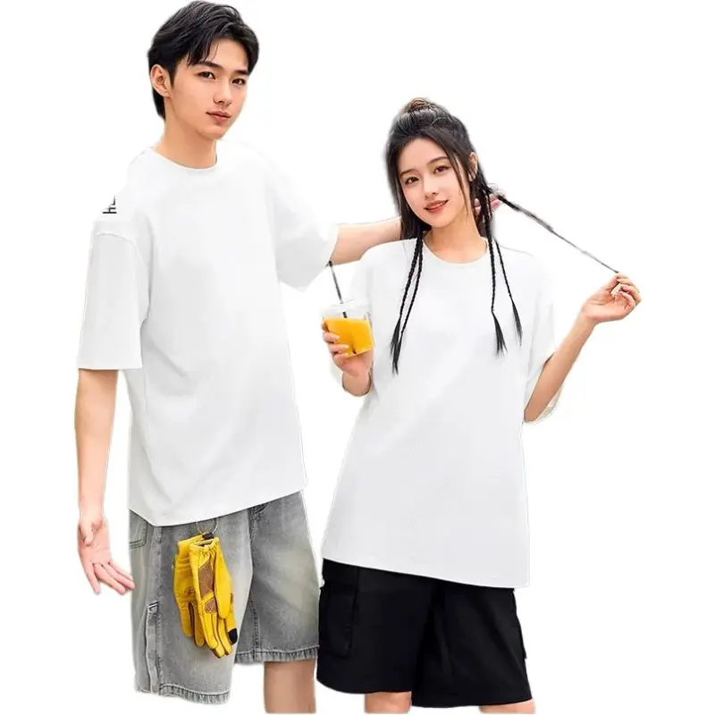 Three blessings T Shirts Men Pure White-3