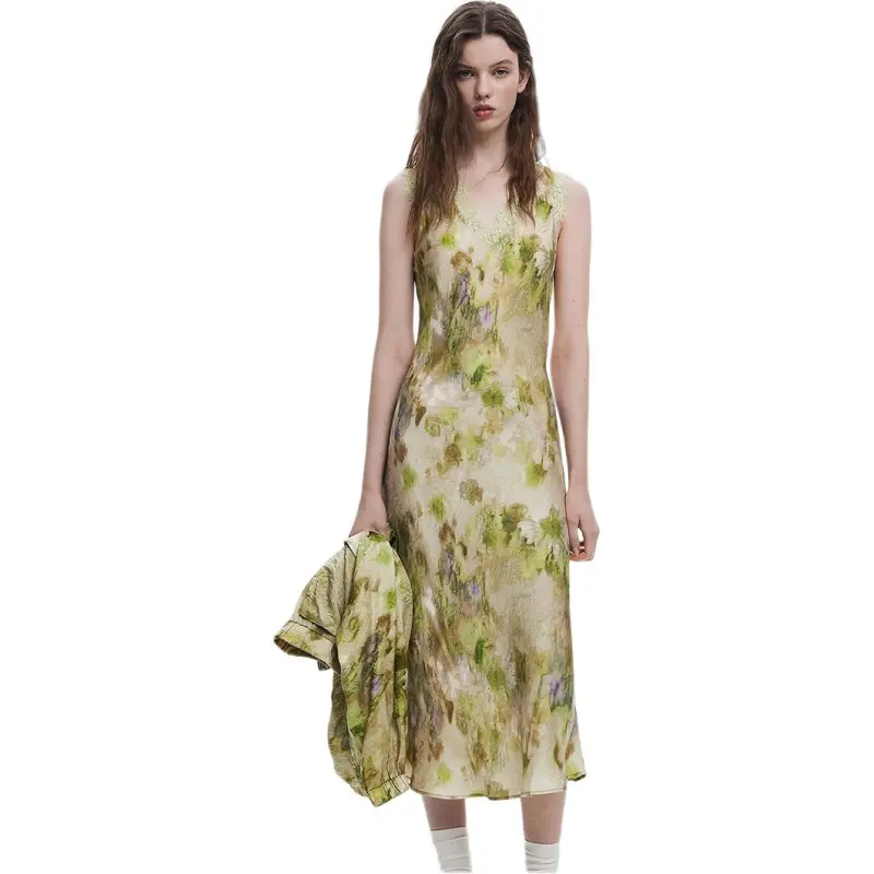 Desigual Sleeveless Dresses Women's Light Green-1