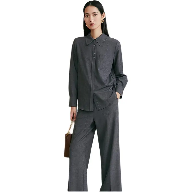 INSUN Casual Pants Women's Gray-1