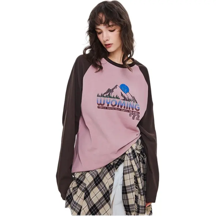 MOUSSY Raglan Sleeve T Shirt Women's-1