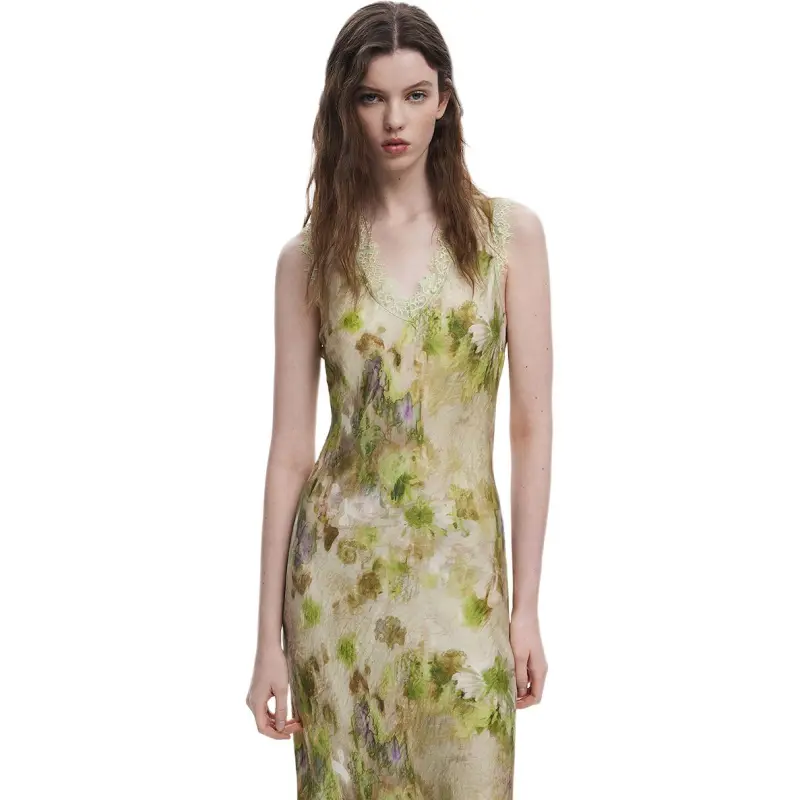 Desigual Sleeveless Dresses Women's Light Green-2