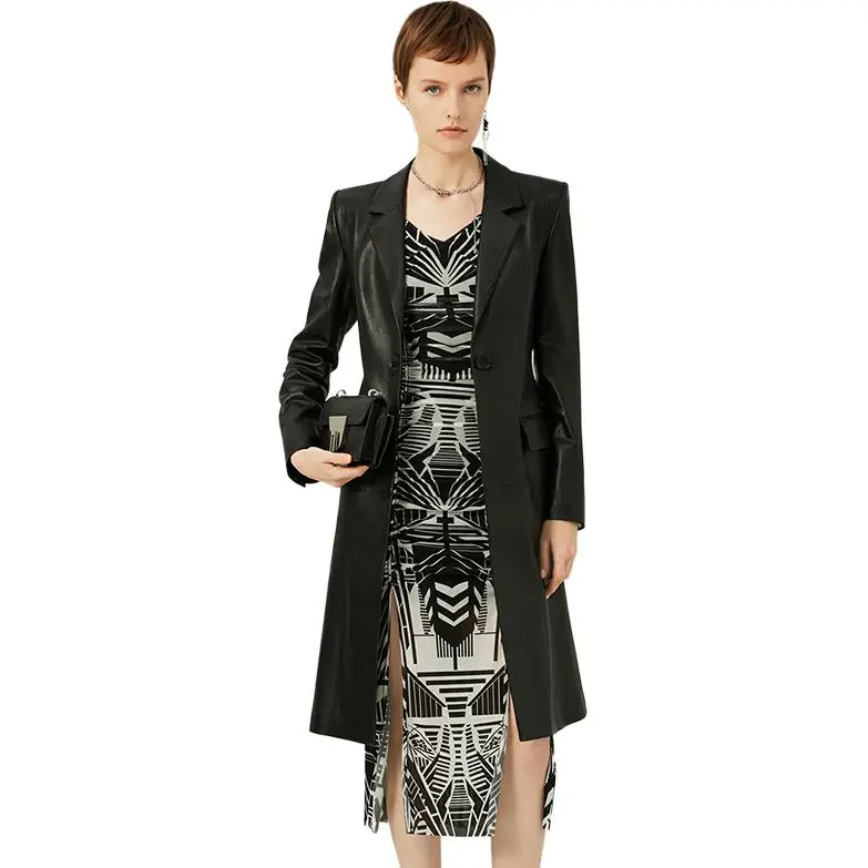 Anmani Leather Jackets Women's Phantom Night Black-2