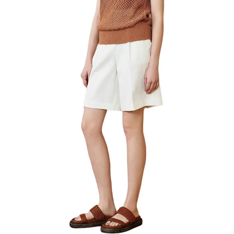 INSUN Casual Shorts Women's White-4