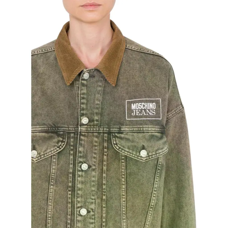 MOSCHINO Logo print Denim Jacket-4