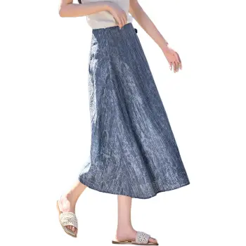 XWI Casual Long Skirt Women's Lake Blue