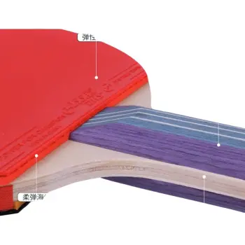 DHS Ping Pong Paddles Kids' Pure Wood Red/Black