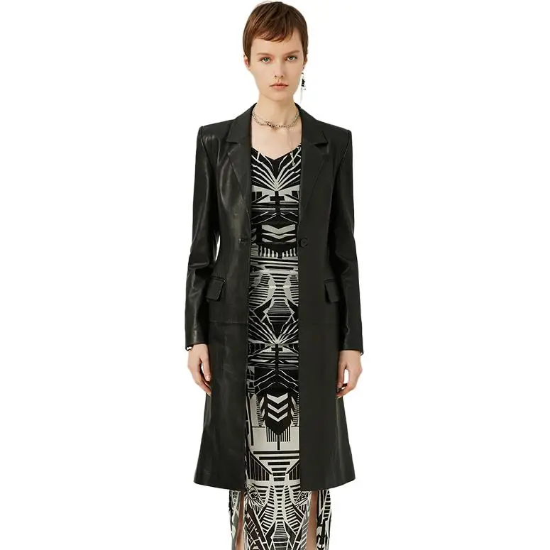 Anmani Leather Jackets Women's Phantom Night Black-3