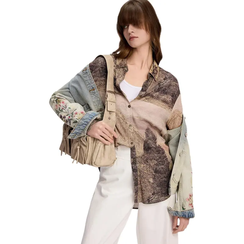 Desigual Denim Jackets Women's Light Denim Blue-2
