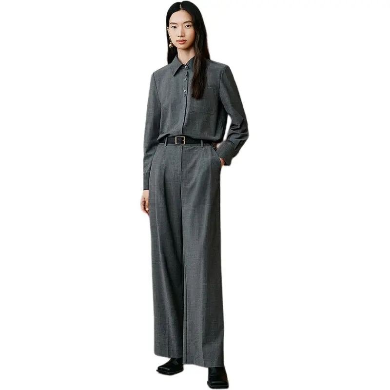 INSUN Casual Pants Women's Gray-3
