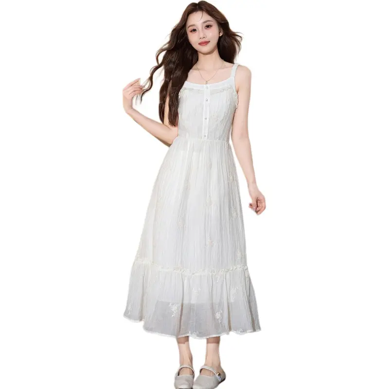 Tonlion Slip Dresses Women's Light Apricot-2