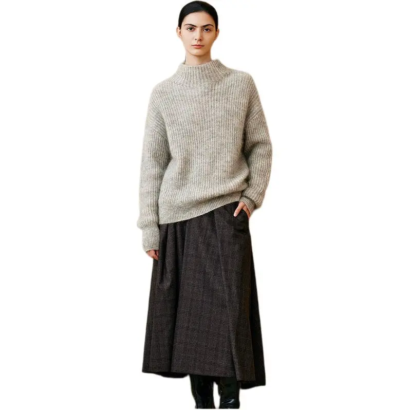 INSUN Knitwear Women's Light Gray-1